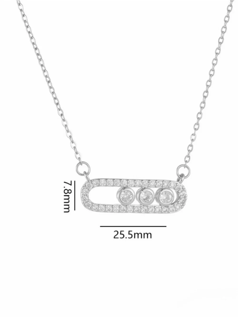 Delicate Trio-Circle Bar Necklace NWT - Picture 4 of 5